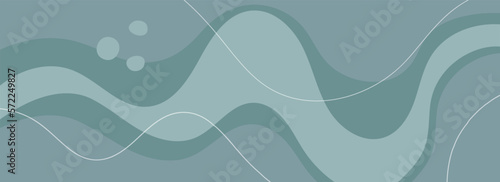 Wide web banner with organic curves and texture