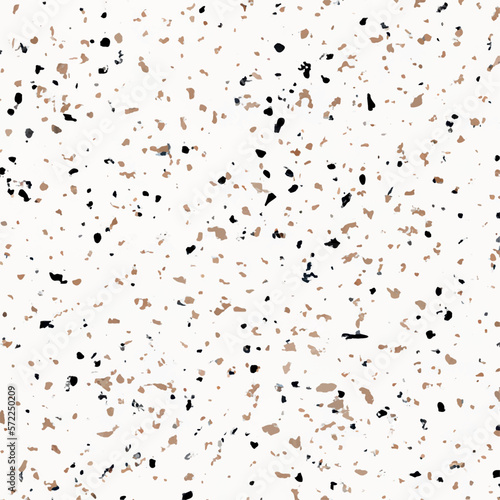 Terrazzo pattern floor tile. Grunge style texture effect. Stock royalty free vector illustration 