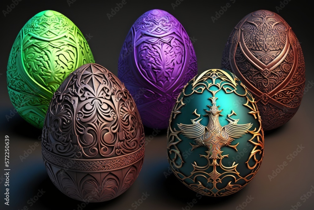 Ostern Eier Fantasy Bunt Generative AI Ostern Eier Fantasy Bunt Generative AI