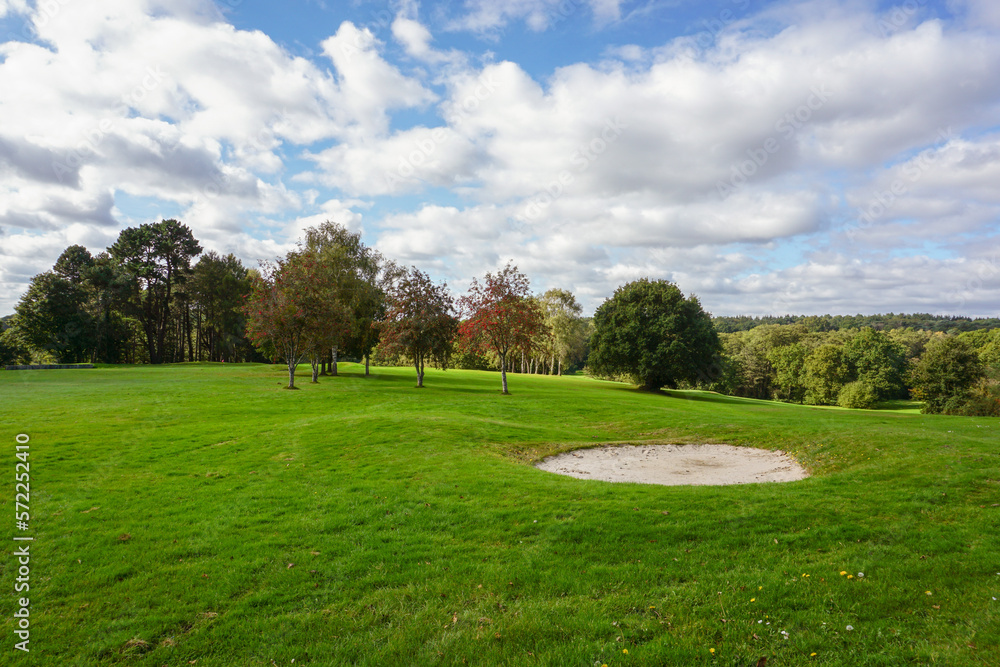 view over part of 18 hole parkland golf course. outdoor leisure and recreation 