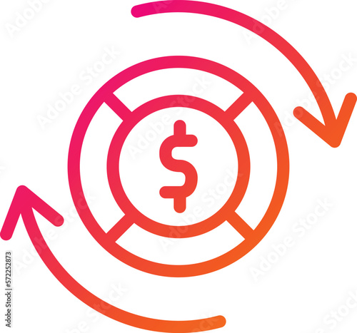 Money flow Vector Icon Design Illustration