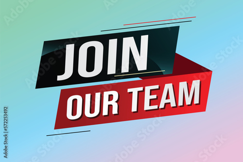 join our team word concept vector illustration with modern futuristic 3d style for landing page template ui web mobile app poster banner flyer background gift card coupon label wallpaper	
