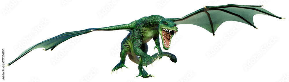 3D Rendering Fairy Tale Dragon on White 3D Rendering Fairy Tale Dragon on White