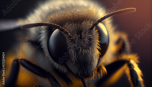 close up of a bee, Generate AI