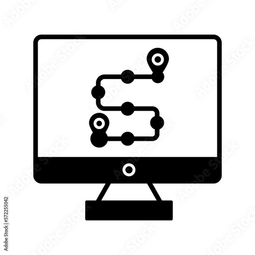 Rout map vector icon easily modify 


