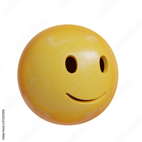Smile expression 3d emoji with water in head laugh side angle