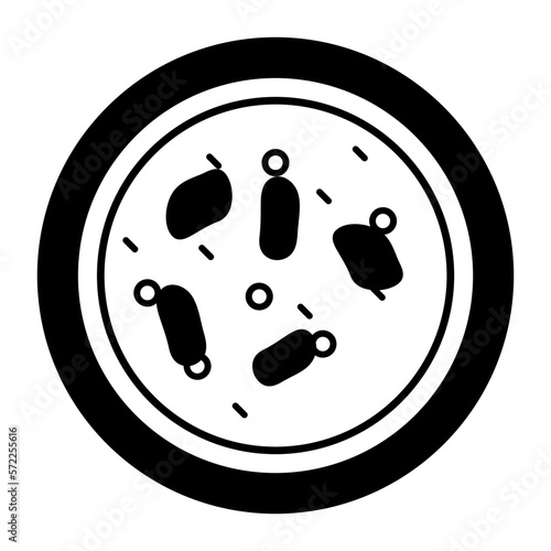 Indian curries vector outline icon design, Asian Cuisines symbol, Most Popular Dishes Sign, Street Foods stock illustration, Curry Pakora Masala Platter Concept