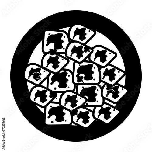 Japanese stir frying meat vector outline icon design, Asian Cuisines symbol, Most Popular Dishes Sign, Street Foods stock illustration, Teriyaki duck Concept