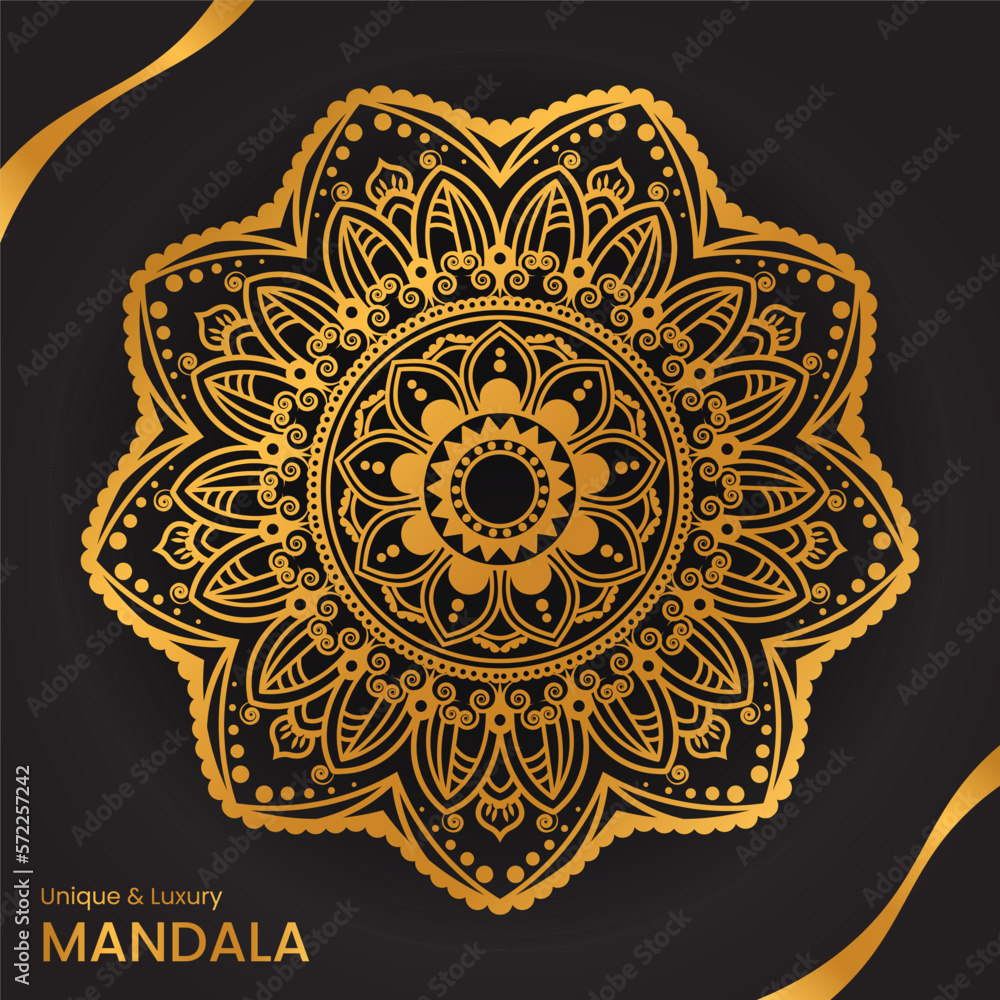 Luxury Gorgios Ornamental Mandala Pattern. Henna Tattoo Mandala.