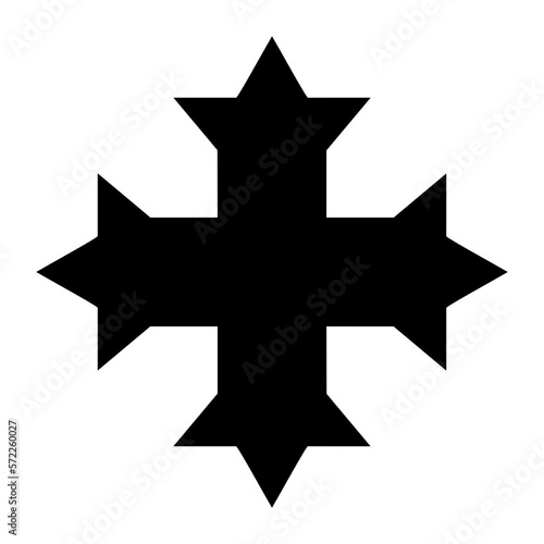 Coptic cross symbol icon photo
