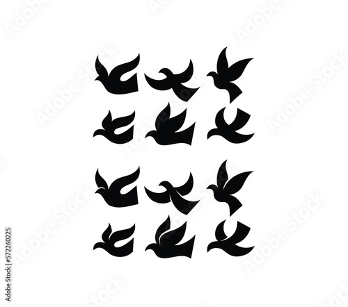 Holy spirit Icon Silhouettes, art vector illustration
