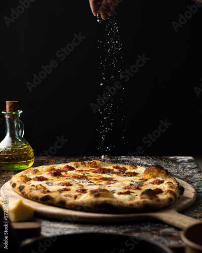 pizza on the table