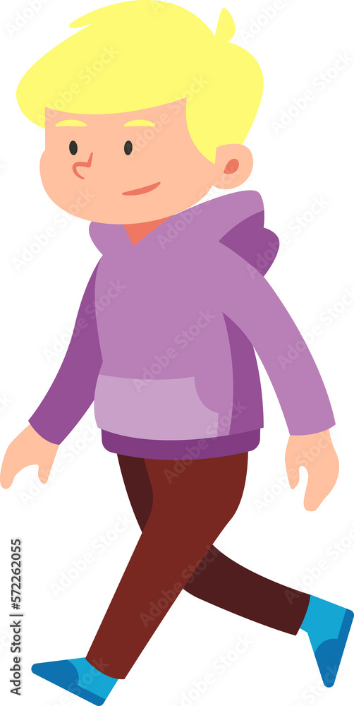 Fototapeta premium school boy student walk to learn