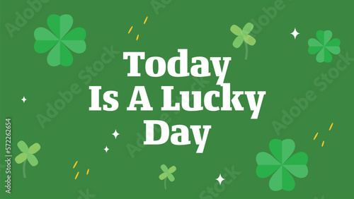 Saint Patrick's Day greeting, with shamrock shapes. Vector illustration of St. Patrick's Day.