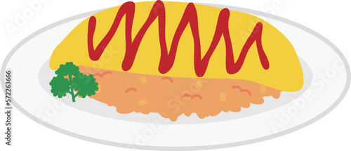 オムライスのイラスト