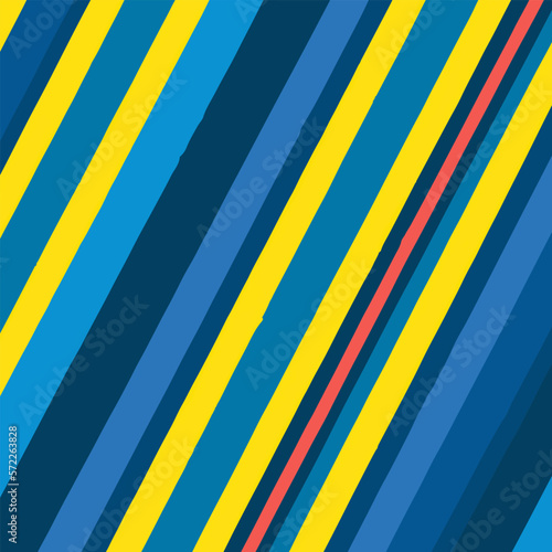 Colorful Blue Yellow Pattern With Diagonal Lines And Small Breakouts Vector Background Style.