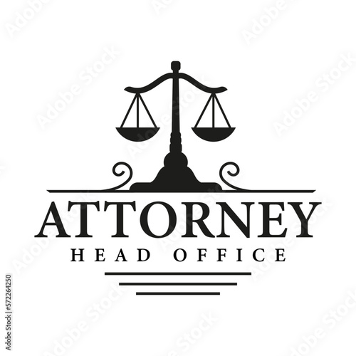 Rustic Vintage Justice Logo for Court Prosecutor's Office, Law Firm Attorney Logo template Vector