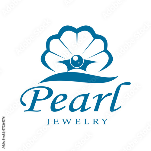 Shell design inspiration with luxury pearl jewelry, symbol of ocean waves