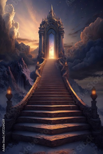 stairway to heaven beautiful magical Generative AI © Whitefeather