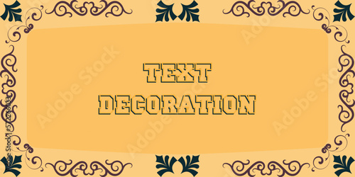 Beautiful, vintage, decorative frame for the text of invitations, congratulations, quotes, citation. 