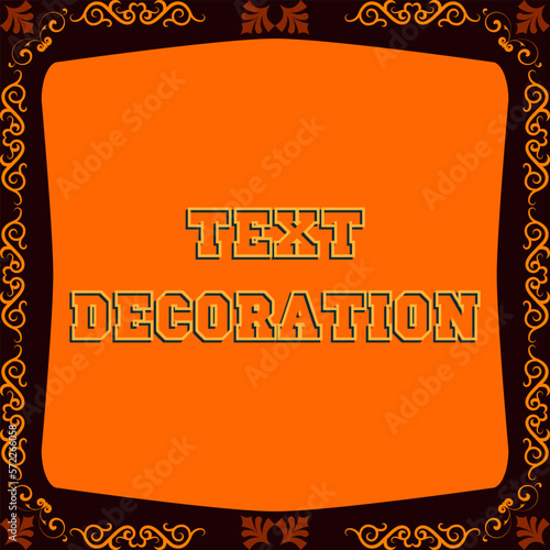 Beautiful, vintage, decorative frame for the text of invitations, congratulations, quotes, citation. 