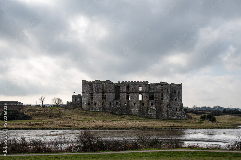 Carew  Castle  Medieval fortress  Pembrokeshire  wales 