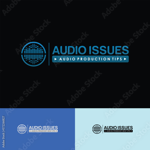 audio visual resource logo design template