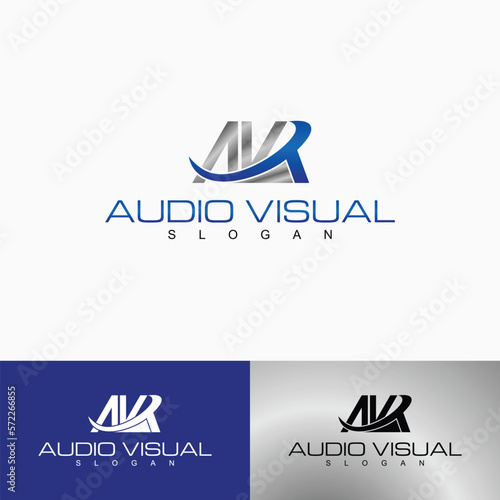 audio visual logo design template