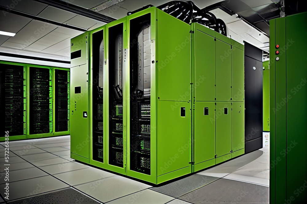 Green data center • Green energy data servers. Generative AI Green data center • Green energy data servers. Generative AI