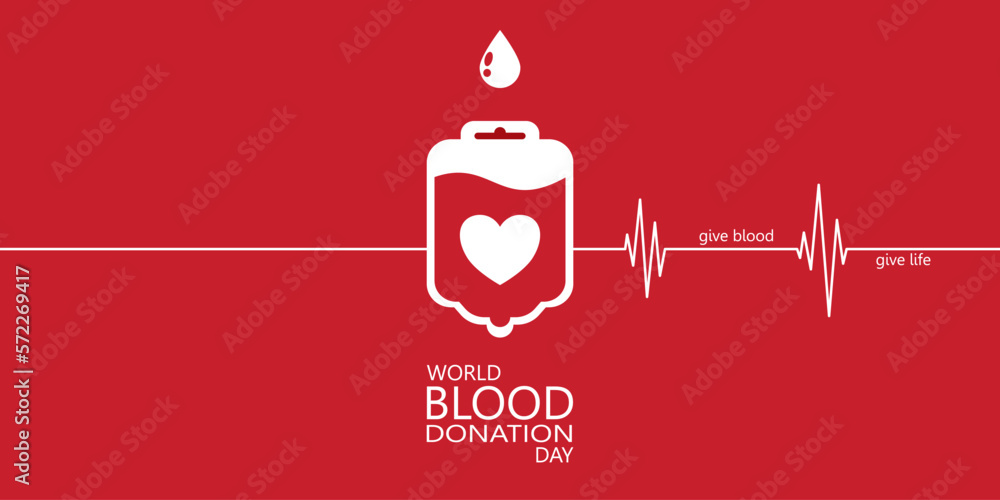 blood donation day for poster, banner, card, and background. Vector