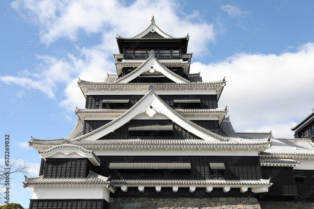 Famous Landscape of Kumamoto Castle in Northern Kyushu, Japan. Famous Landscape of Kumamoto Castle in Northern Kyushu, Japan.
