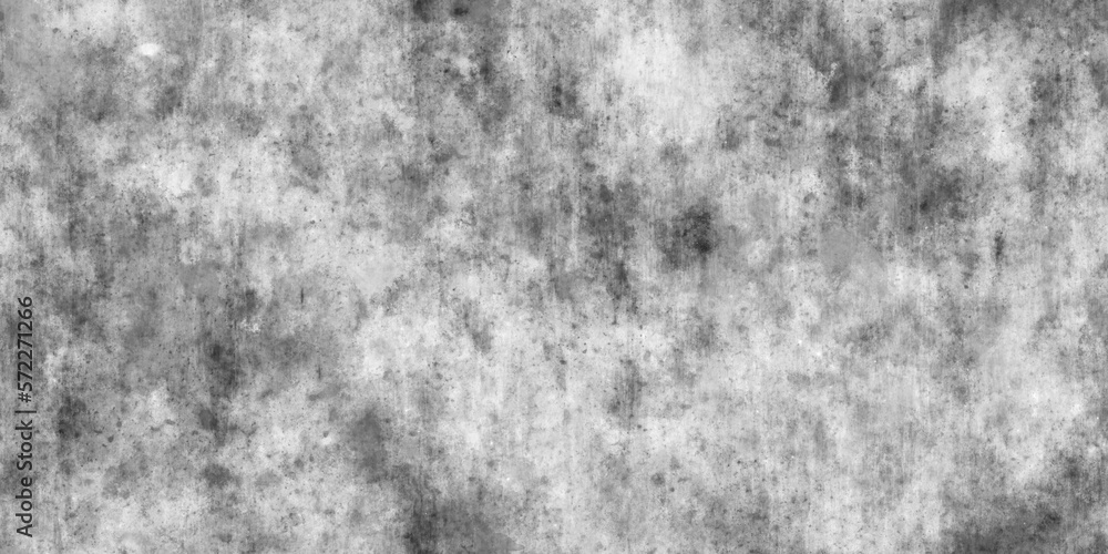 Fototapeta premium Seamless grungy grey rough concrete wall or cement floor background texture. Monochrome black and white dirty, streaked and stained old cement or stone grunge surface pattern backdrop. 3D rendering.