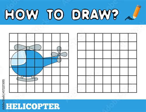 Vászonkép Draw the picture using grid lines