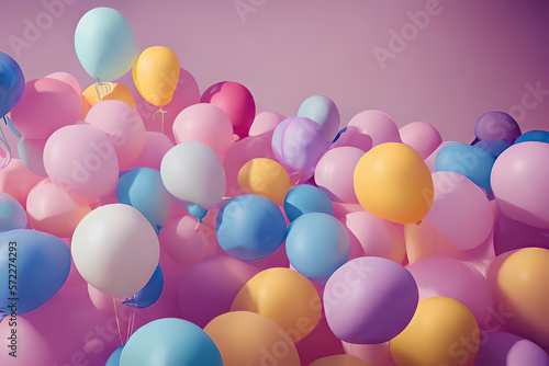 Creative Pastel Balloons - Artistic Design for Celebrations.