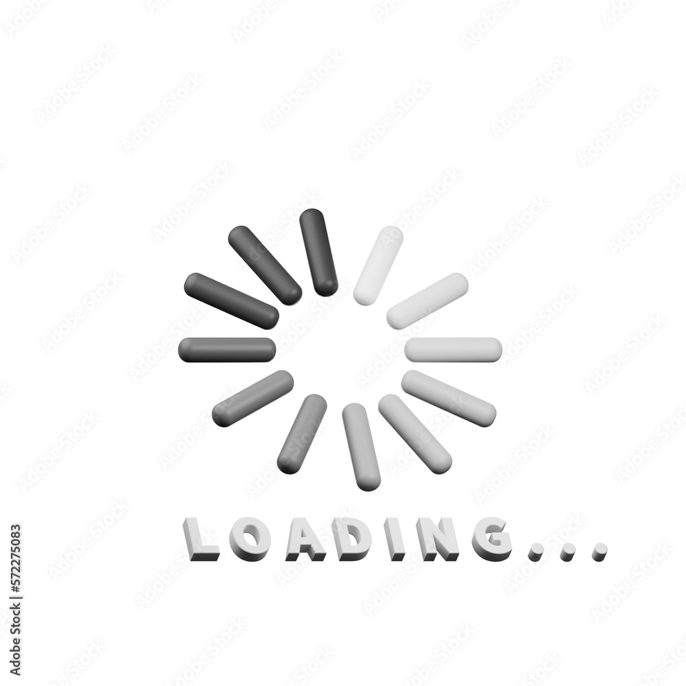 3d render icon loading icon with 3d render style 3d render icon loading icon with 3d render style