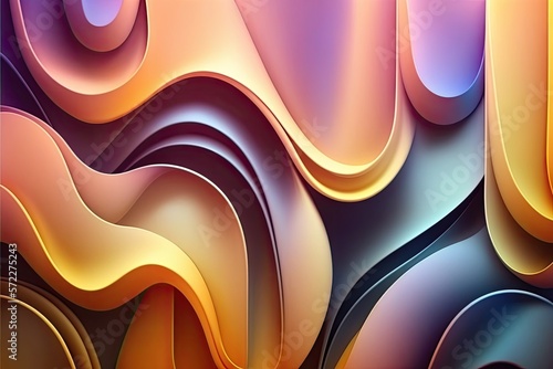 3D abstract modern color gradients. Generative AI.