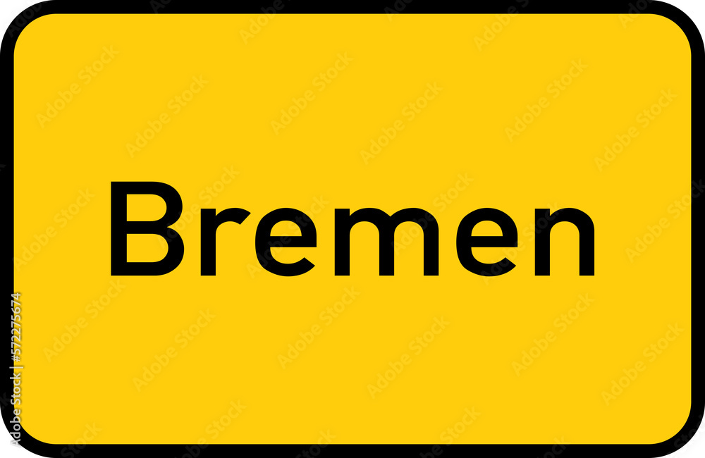 City sign of Bremen - Ortsschild von Bremen
