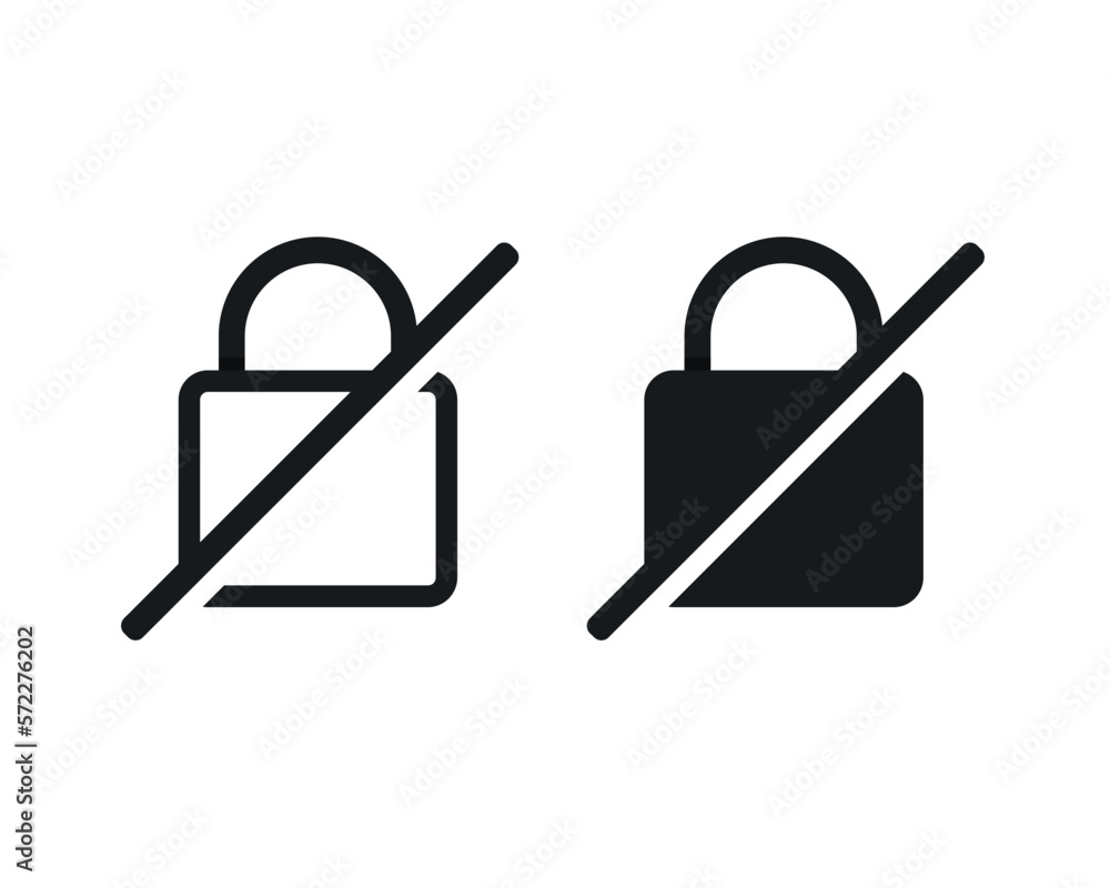 No padlock icon. Illustration vector No padlock icon. Illustration vector