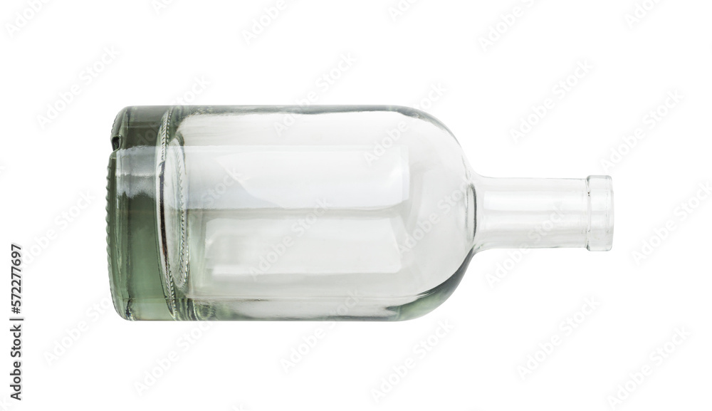 Top view of glass bottle isolated on a transparent background Top view of glass bottle isolated on a transparent background