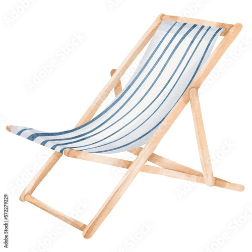 watercolor beach chair © baddesigner
