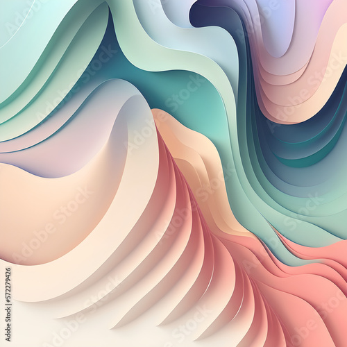 Wallpaper Mural abstract wave background pastel color AI Torontodigital.ca