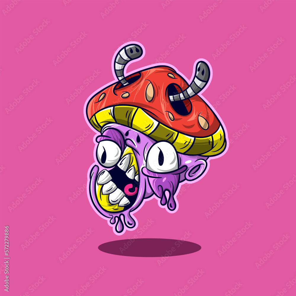 Mushroom Monster Cartoon