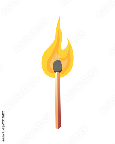 match stick illustration on fire
