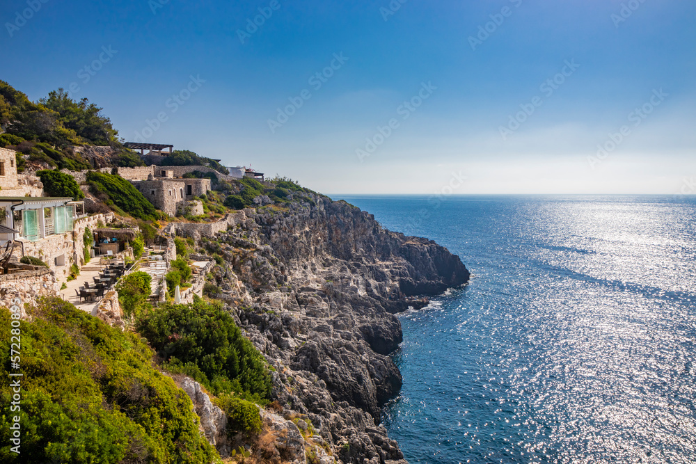 Ciolo Ciolo bridge. An inlet of the sea, in Gagliano del Capo, near Santa ...