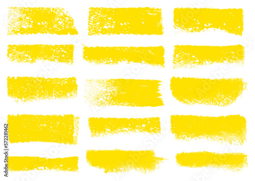 Set Fünfzehn Gelbe Stempel Schwamm