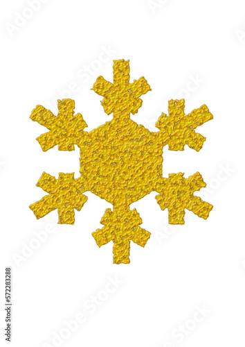 grafik in form einer schneeflocke in gold
