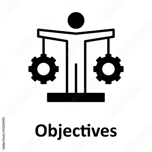 Man with cogwheel vector icon easily modify

