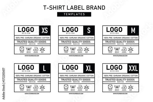 Clothing neck label tag concept vector design