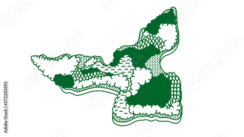 한국, 진주시 진양호의 토끼를 닮은 섬