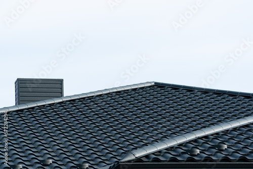 Modern types of roofing materials. Roof metal sheets